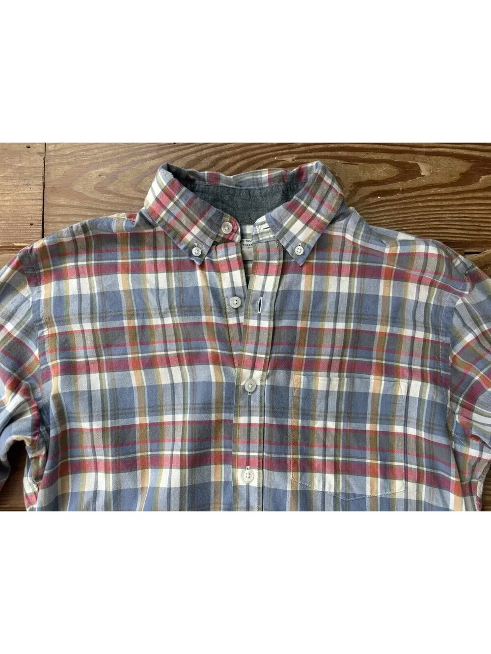 J.Crew Men's Tailored Plaid Button Down Shirt 100% Cotton Size Small